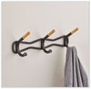A Picture of product SAF-4255BL Safco® Family Coat Wall Rack 3 Hook, 18.5w x 6.25d 7.25h, Cream, Ships in 1-3 Business Days