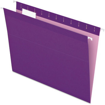 Pendaflex® Colored Reinforced Hanging Folders Letter Size, 1/5-Cut Tabs, Violet, 25/Box
