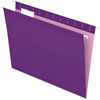A Picture of product PFX-415215VIO Pendaflex® Colored Reinforced Hanging Folders Letter Size, 1/5-Cut Tabs, Violet, 25/Box