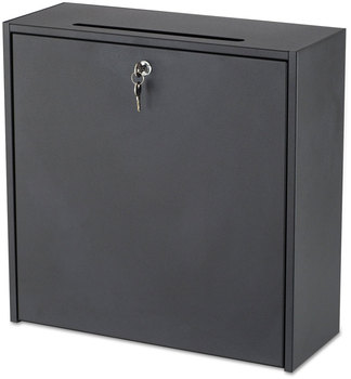 Safco® Interoffice Mailbox Wall-Mountable 18 x 7 Black