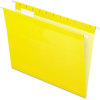 A Picture of product PFX-415215YEL Pendaflex® Colored Reinforced Hanging Folders Letter Size, 1/5-Cut Tabs, Yellow, 25/Box
