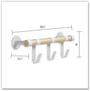 A Picture of product SAF-4263WH Safco® Resi Coat Wall Rack 3 Hook, 19.75w x 4.25d 6h, White, Ships in 1-3 Business Days