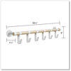 A Picture of product SAF-4264WH Safco® Resi Coat Wall Rack 6 Hook, 36.25w x 4.25d 6h, White, Ships in 1-3 Business Days