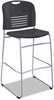 A Picture of product SAF-4295BL Safco® Vy™ Sled Base Bistro Chair Supports Up to 350 lb, 30.5" Seat Height, Black Back, Silver