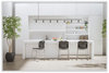 A Picture of product SAF-4296BL Safco® Vy™ Counter Height Chair Supports Up to 350 lb, 25" Seat Black Back, Silver Base