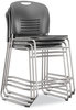 A Picture of product SAF-4296BL Safco® Vy™ Counter Height Chair Supports Up to 350 lb, 25" Seat Black Back, Silver Base