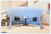A Picture of product SAF-4296BL Safco® Vy™ Counter Height Chair Supports Up to 350 lb, 25" Seat Black Back, Silver Base