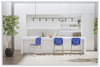 A Picture of product SAF-4296BU Safco® Vy™ Counter Height Chair Supports Up to 350 lb, 25" Seat Blue Back, Silver Base
