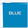 A Picture of product PFX-4152X2BLU Pendaflex® Extra Capacity Reinforced Hanging File Folders with Box Bottom 2" Letter Size, 1/5-Cut Tabs, Blue, 25/Box