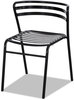 A Picture of product SAF-4360BL Safco® CoGo™ Steel Outdoor/Indoor Stack Chair Up to 250 lb, 17" Seat Height, Black Seat/Back/Base, 2/CT, Ships in 1-3 Business Days