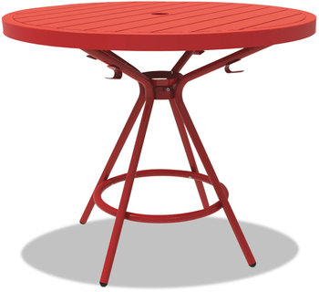 Safco® CoGo™ Table Tables, Steel, Round, 30" Diameter x 29.5h, Red, Ships in 1-3 Business Days