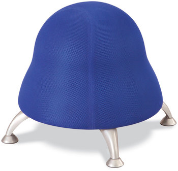 Safco® Runtz™ Ball Chair Backless, Supports Up to 250 lb, Blue Fabric Seat, Silver Base, Ships in 1-3 Business Days