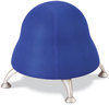 A Picture of product SAF-4755BU Safco® Runtz™ Ball Chair Backless, Supports Up to 250 lb, Blue Fabric Seat, Silver Base, Ships in 1-3 Business Days