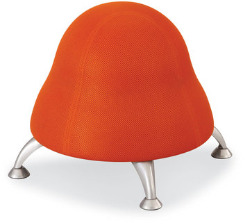 Safco® Runtz™ Ball Chair Backless, Supports Up to 250 lb, Orange Fabric Seat, Silver Base, Ships in 1-3 Business Days