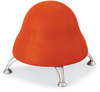 A Picture of product SAF-4755OR Safco® Runtz™ Ball Chair Backless, Supports Up to 250 lb, Orange Fabric Seat, Silver Base, Ships in 1-3 Business Days