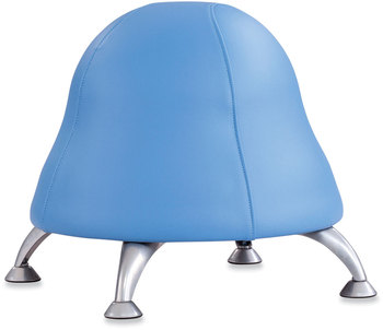 Safco® Runtz™ Ball Chair Backless, Supports Up to 250 lb, Baby Blue Vinyl Seat, Silver Base, Ships in 1-3 Business Days