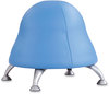 A Picture of product SAF-4756BUV Safco® Runtz™ Ball Chair Backless, Supports Up to 250 lb, Baby Blue Vinyl Seat, Silver Base, Ships in 1-3 Business Days