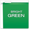 A Picture of product PFX-415315BGR Pendaflex® Colored Reinforced Hanging Folders Legal Size, 1/5-Cut Tabs, Bright Green, 25/Box