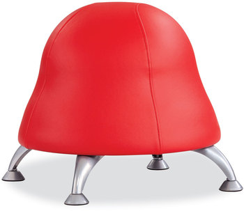 Safco® Runtz™ Ball Chair Backless, Supports Up to 250 lb, Red Vinyl Seat, Silver Base, Ships in 1-3 Business Days