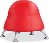 A Picture of product SAF-4756RV Safco® Runtz™ Ball Chair Backless, Supports Up to 250 lb, Red Vinyl Seat, Silver Base, Ships in 1-3 Business Days