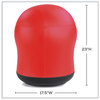 A Picture of product SAF-4760RV Safco® Zenergy™ Swivel Ball Chair Backless, Supports Up to 250 lb, Red Vinyl, Ships in 1-3 Business Days