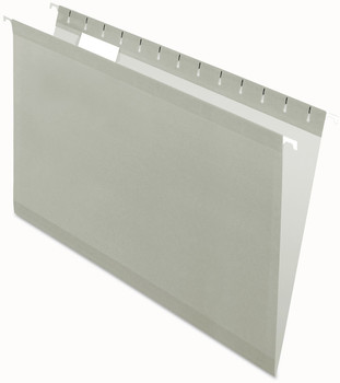 Pendaflex® Colored Reinforced Hanging Folders Legal Size, 1/5-Cut Tabs, Gray, 25/Box