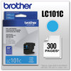 A Picture of product BRT-LC101C Brother LC101BK, LC101C, LC101M, LC101Y, LC1013PKS Ink Innobella 300 Page-Yield, Cyan