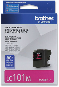 Brother LC101BK, LC101C, LC101M, LC101Y, LC1013PKS Ink Innobella 300 Page-Yield, Magenta