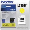 A Picture of product BRT-LC101Y Brother LC101BK, LC101C, LC101M, LC101Y, LC1013PKS Ink Innobella 300 Page-Yield, Yellow