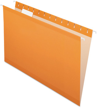 Pendaflex® Colored Reinforced Hanging Folders Legal Size, 1/5-Cut Tabs, Orange, 25/Box