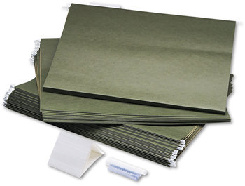 Safco® Hanging File Folders Large Format, 1/5-Cut Tabs, Standard Green, 25/Box, Ships in 1-3 Business Days