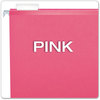 A Picture of product PFX-415315PIN Pendaflex® Colored Reinforced Hanging Folders Legal Size, 1/5-Cut Tabs, Pink, 25/Box