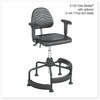 A Picture of product SAF-5120 Safco® Task Master® Deluxe Industrial Chair Supports Up to 250 lb, 17" 35" Seat Height, Black, Ships in 1-3 Business Days