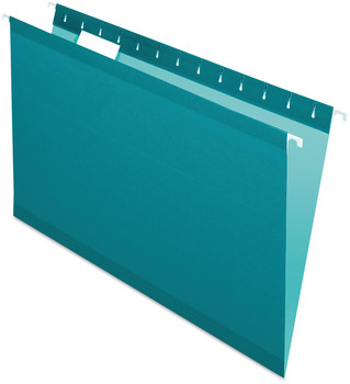 Pendaflex® Colored Reinforced Hanging Folders Legal Size, 1/5-Cut Tabs, Teal, 25/Box