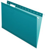 A Picture of product PFX-415315TEA Pendaflex® Colored Reinforced Hanging Folders Legal Size, 1/5-Cut Tabs, Teal, 25/Box