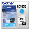 A Picture of product BRT-LC103C Brother LC103BK-LC107BK Ink LC103C Innobella High-Yield 600 Page-Yield, Cyan