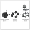 A Picture of product SAF-5131 Safco® Task Master® Carpet Casters 2" Wheel, Black, 5/Set, Ships in 1-3 Business Days