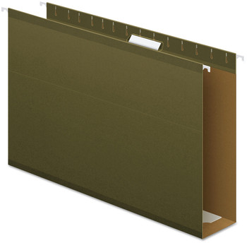 Pendaflex® Extra Capacity Reinforced Hanging File Folders with Box Bottom 3" Legal Size, 1/5-Cut Tabs, Green, 25/Box