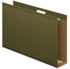 A Picture of product PFX-4153X3 Pendaflex® Extra Capacity Reinforced Hanging File Folders with Box Bottom 3" Legal Size, 1/5-Cut Tabs, Green, 25/Box