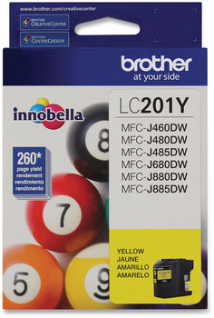 Brother LC2013PKS, LC201BK, LC201M, LC201Y Ink Innobella 260 Page-Yield, Yellow