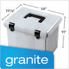 A Picture of product PFX-41747 Pendaflex® Portable File Boxes Letter Files, 13.88" x 14" 11.13", Granite