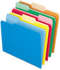 A Picture of product PFX-421013AS Pendaflex® Interior File Folders 1/3-Cut Tabs: Assorted, Letter Size, Colors: Blue/Green/Orange/Red/Yellow, 100/Box