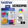 A Picture of product BRT-LC2033PKS Brother LC2033PKS-LC205Y Ink LC2033PKS Innobella High-Yield 550 Page-Yield, Cyan/Magenta/Yellow