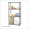 A Picture of product SAF-5276BL Safco® Commercial Wire Shelving Four-Shelf, 36w x 18d 72h, Black