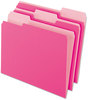 A Picture of product PFX-421013PIN Pendaflex® Interior File Folders 1/3-Cut Tabs: Assorted, Letter Size, Pink, 100/Box