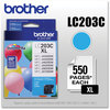 A Picture of product BRT-LC203C Brother LC2033PKS-LC205Y Ink LC203C Innobella High-Yield 550 Page-Yield, Cyan