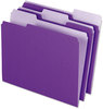 A Picture of product PFX-421013VIO Pendaflex® Interior File Folders 1/3-Cut Tabs: Assorted, Letter Size, Violet, 100/Box