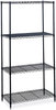 A Picture of product SAF-5285BL Safco® Industrial Wire Shelving Four-Shelf, 36w x 18d 72h, Black, Ships in 1-3 Business Days