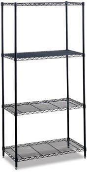 Safco® Industrial Wire Shelving Four-Shelf, 36w x 18d 72h, Metallic Gray, Ships in 1-3 Business Days