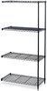 A Picture of product SAF-5286BL Safco® Industrial Add-On Unit Four-Shelf, 36w x 18d 72h, Steel, Black, Ships in 1-3 Business Days